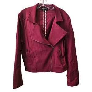 Eden Society 1X Dark Red/Maroon/Burgundy Moto Jacket [0473]